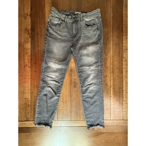 DL1961 Florence Instasculpt Skinny‎ Jeans, Women's Size 28 Black frayed hem